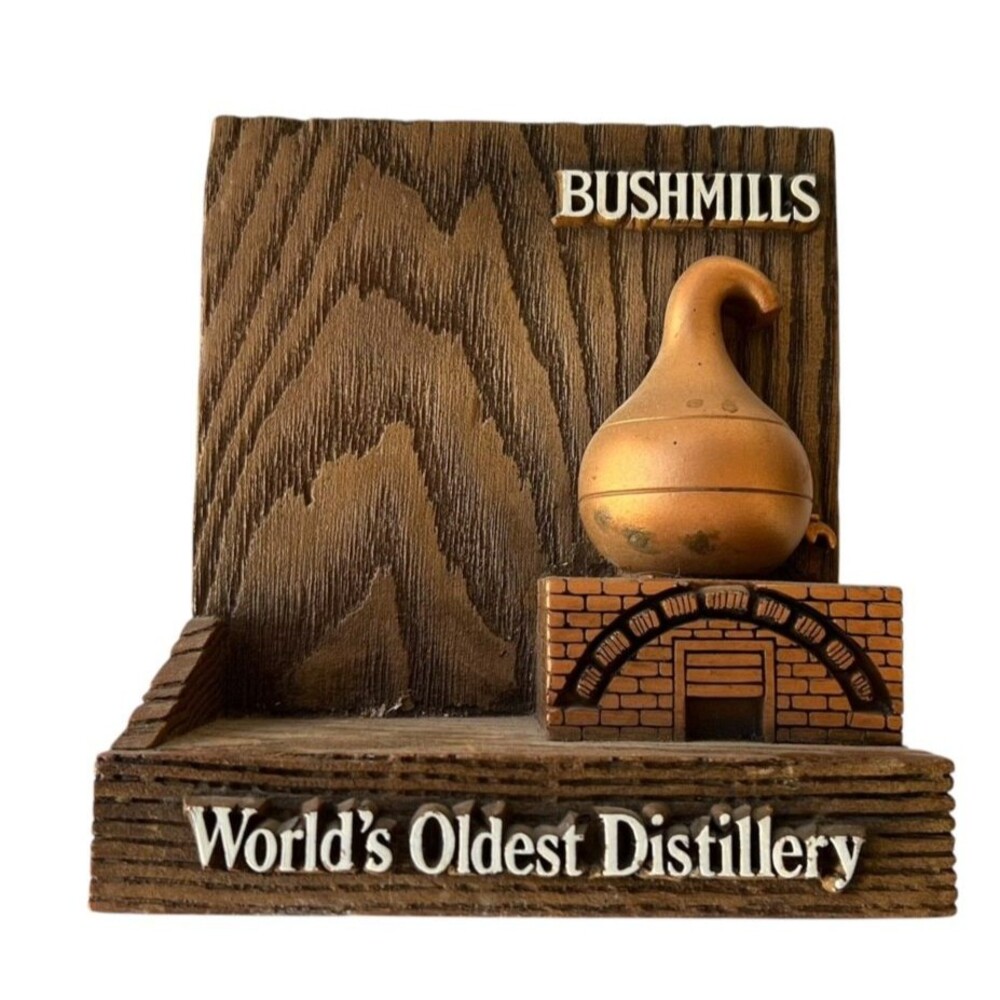 Vintage Bushmills Worlds Oldest Distillery Irish Whiskey Promo Store Display